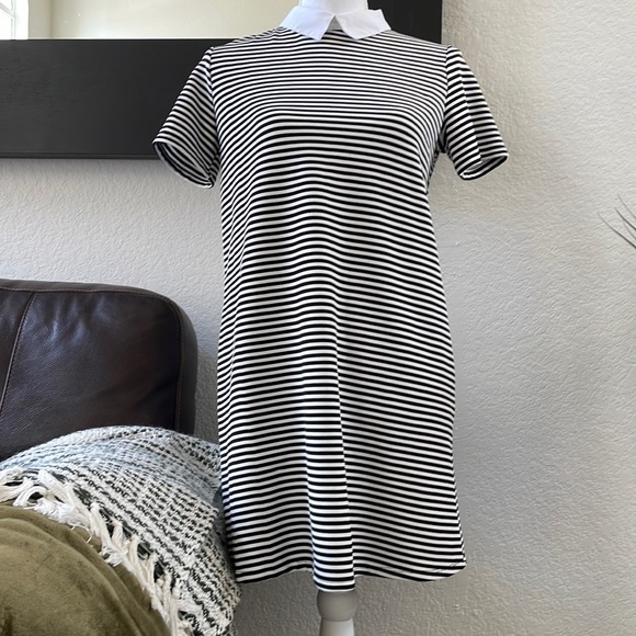 blue striped ruffle dress The Coastal Classic Stripe Midi epos:dropship:No creating a beautifully balanced A-line Satin Black Long Size:5T-6T